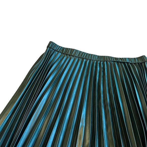 1 State Wild Thing Deep Forest Green Skirt Pleated Miid Size 6 Women's NWT - Picture 10 of 13